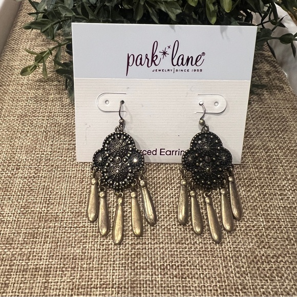Park Lane Echo Earrings, Antique Gold, NEW - Picture 1 of 3